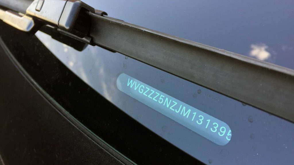 Chassis Number or Vin Number of a car during inspection